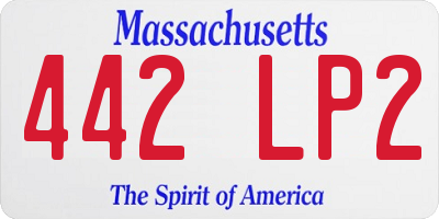 MA license plate 442LP2