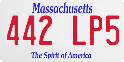 MA license plate 442LP5