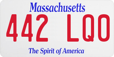 MA license plate 442LQ0