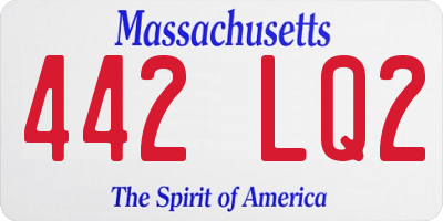 MA license plate 442LQ2