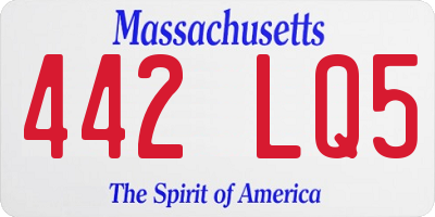 MA license plate 442LQ5