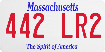 MA license plate 442LR2