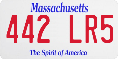 MA license plate 442LR5