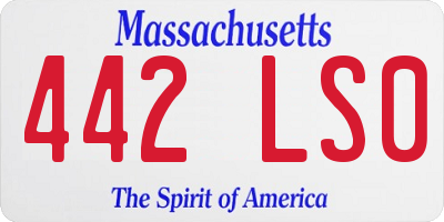 MA license plate 442LS0