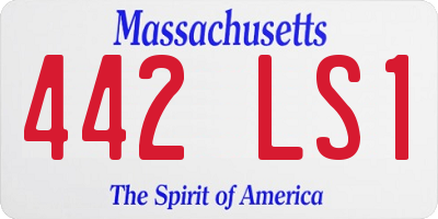 MA license plate 442LS1
