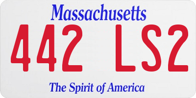 MA license plate 442LS2