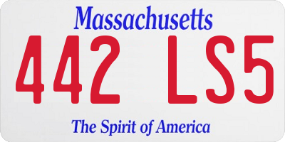 MA license plate 442LS5