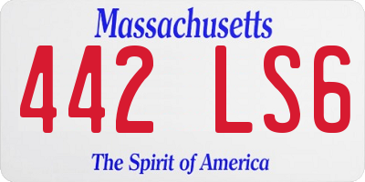MA license plate 442LS6