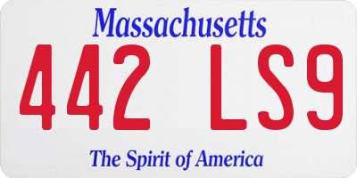 MA license plate 442LS9