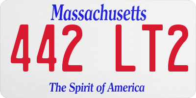 MA license plate 442LT2