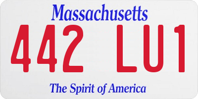 MA license plate 442LU1