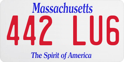 MA license plate 442LU6