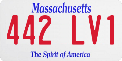 MA license plate 442LV1