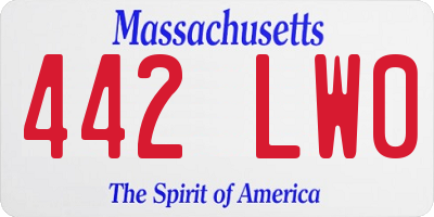 MA license plate 442LW0