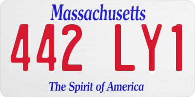 MA license plate 442LY1