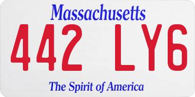 MA license plate 442LY6