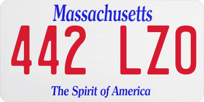 MA license plate 442LZ0
