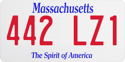 MA license plate 442LZ1