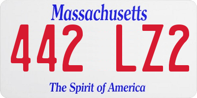 MA license plate 442LZ2
