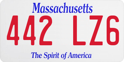 MA license plate 442LZ6