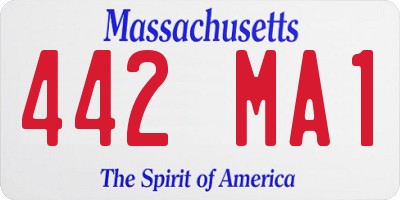 MA license plate 442MA1