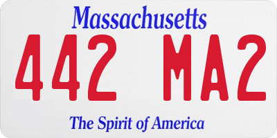 MA license plate 442MA2