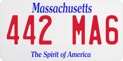 MA license plate 442MA6