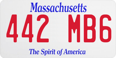 MA license plate 442MB6