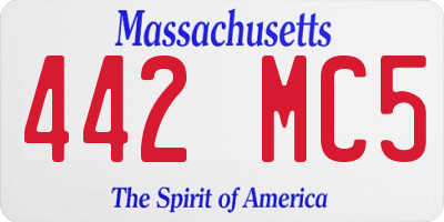 MA license plate 442MC5