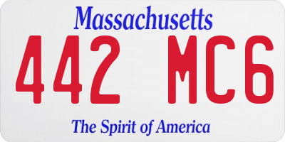 MA license plate 442MC6