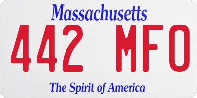 MA license plate 442MF0