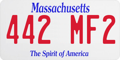 MA license plate 442MF2