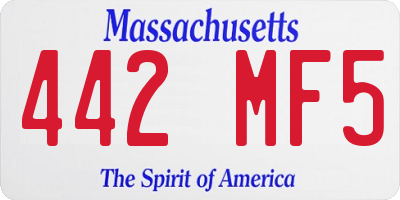 MA license plate 442MF5