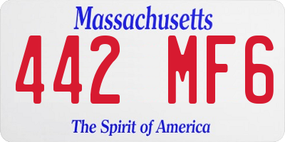 MA license plate 442MF6