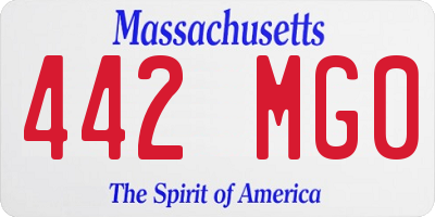 MA license plate 442MG0