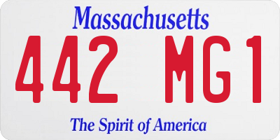 MA license plate 442MG1