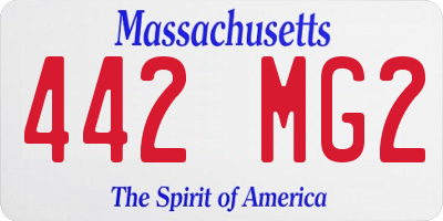 MA license plate 442MG2