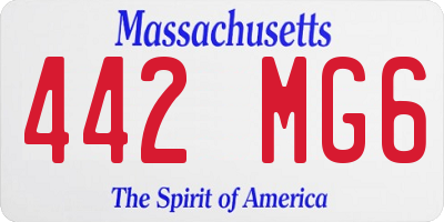 MA license plate 442MG6