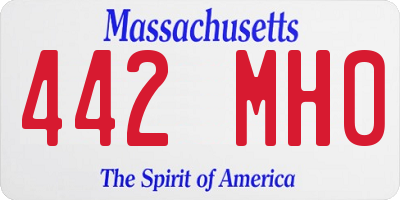 MA license plate 442MH0