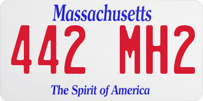 MA license plate 442MH2