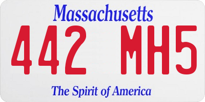 MA license plate 442MH5