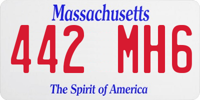MA license plate 442MH6