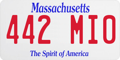 MA license plate 442MI0