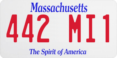 MA license plate 442MI1