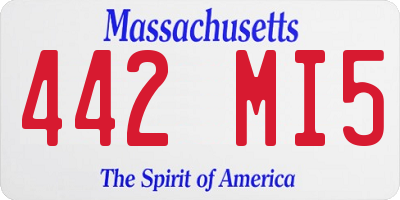 MA license plate 442MI5