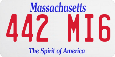 MA license plate 442MI6
