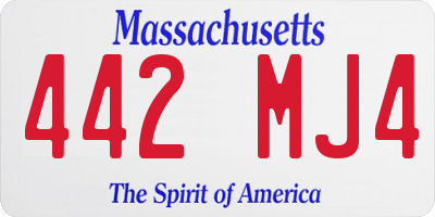 MA license plate 442MJ4