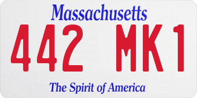 MA license plate 442MK1