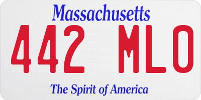 MA license plate 442ML0