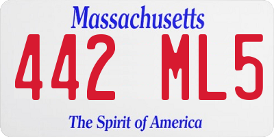 MA license plate 442ML5